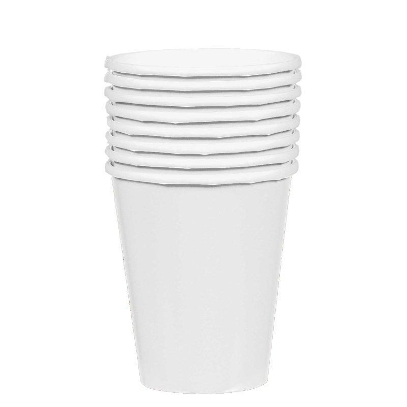 Cups Paper 354ml Frosty White Pk/20 FSC