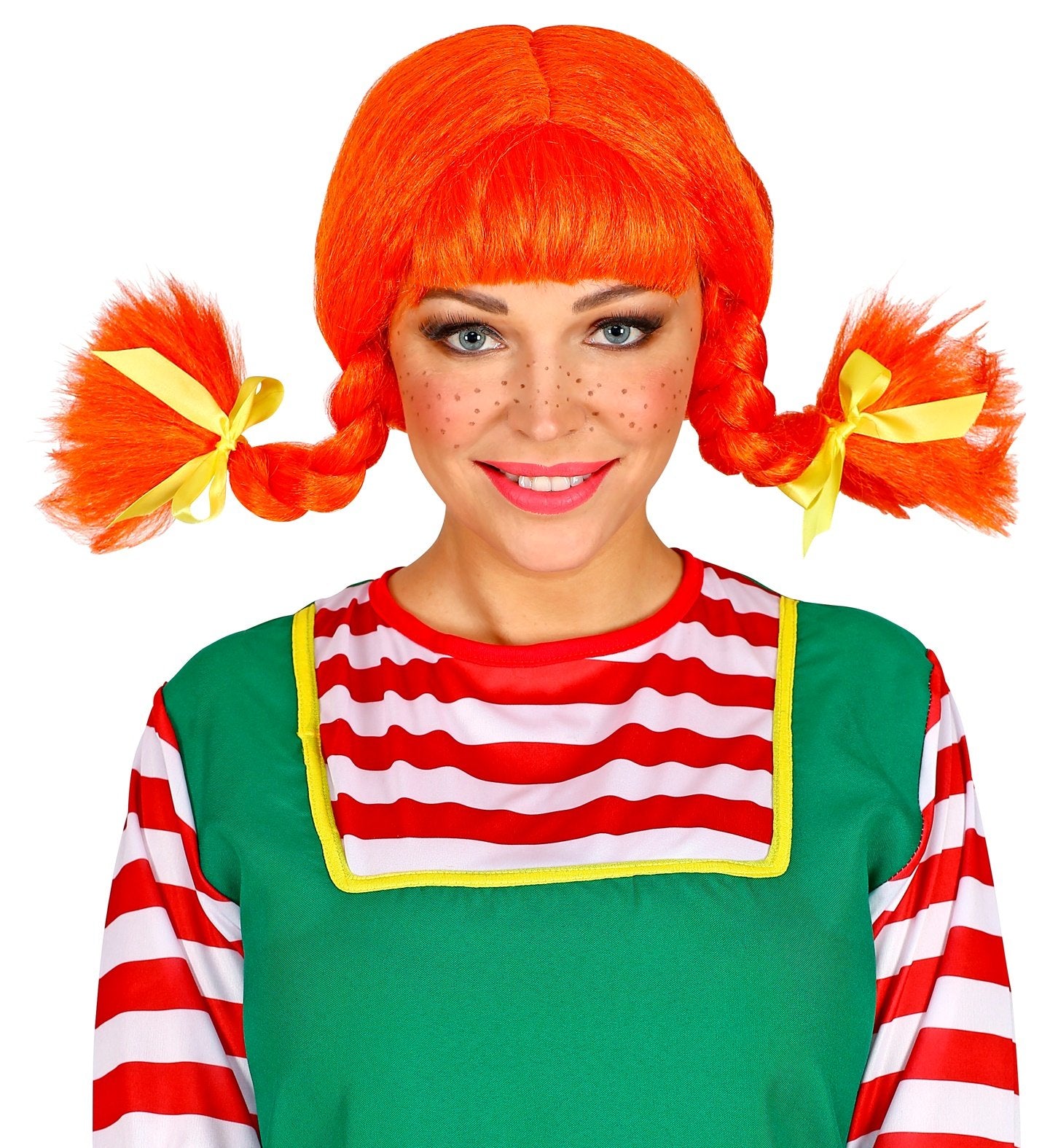 Wig Pippi Orange With Bendable Plaits