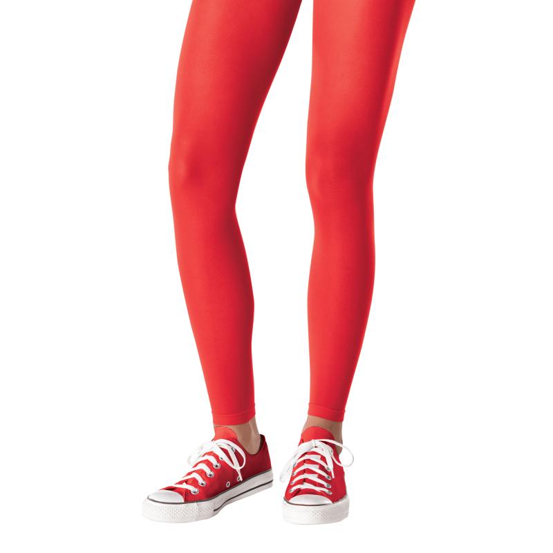 Red  Team Spirit Footless Tights Adult Sports Supporter