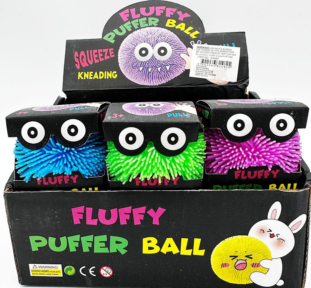Value Favour Fluffy Puffer Ball 7cm (Assorted Colours Sent When Ordered)