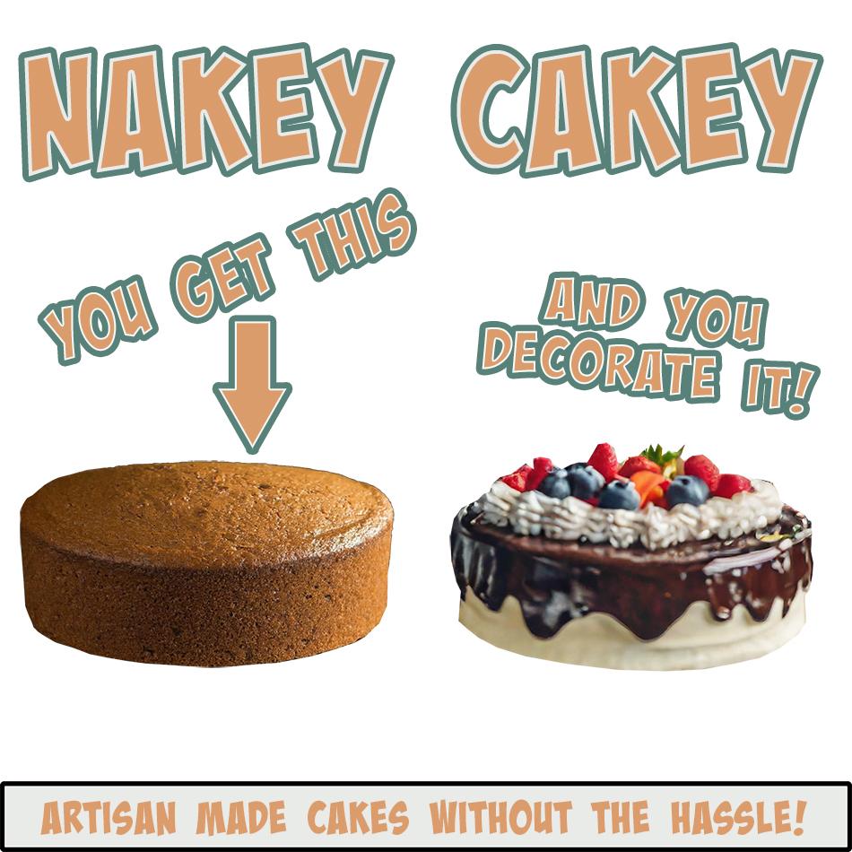 NAKEY CAKEY NAKED WHITE CHOCOLATE MUD CAKE 10 INCH