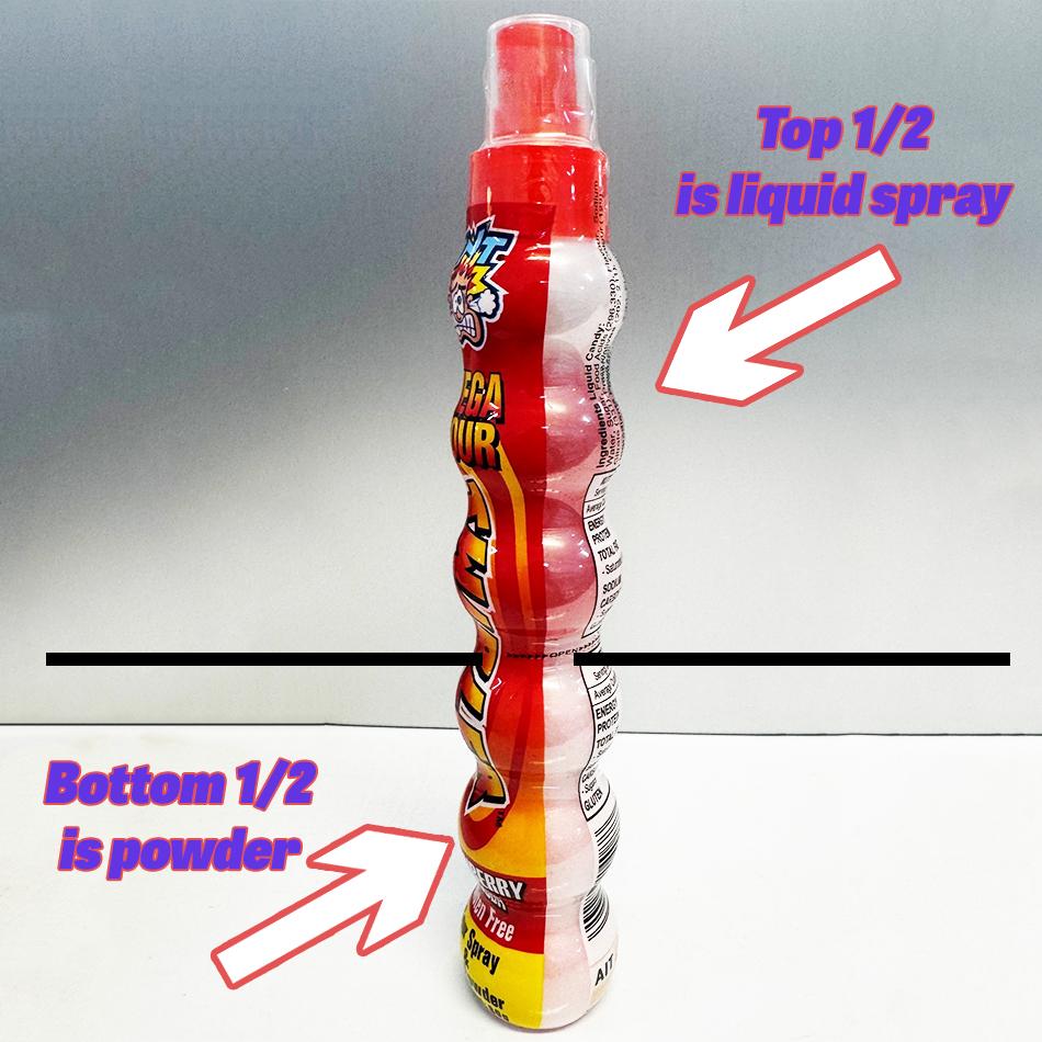 Confectioanry Lollies TNT Mega Twirler 80ml Sour Spray & Sour Powder