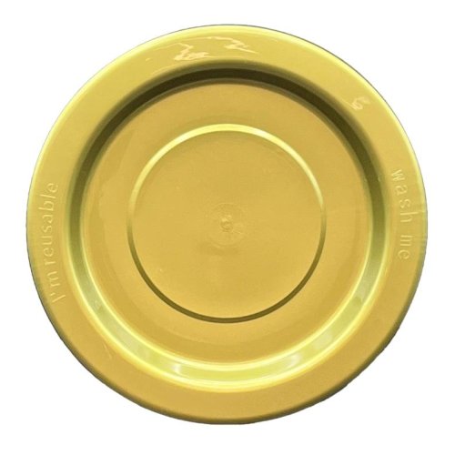 Plates 180mm Gold Plastic Lunch Size Reusalbe Pk/20