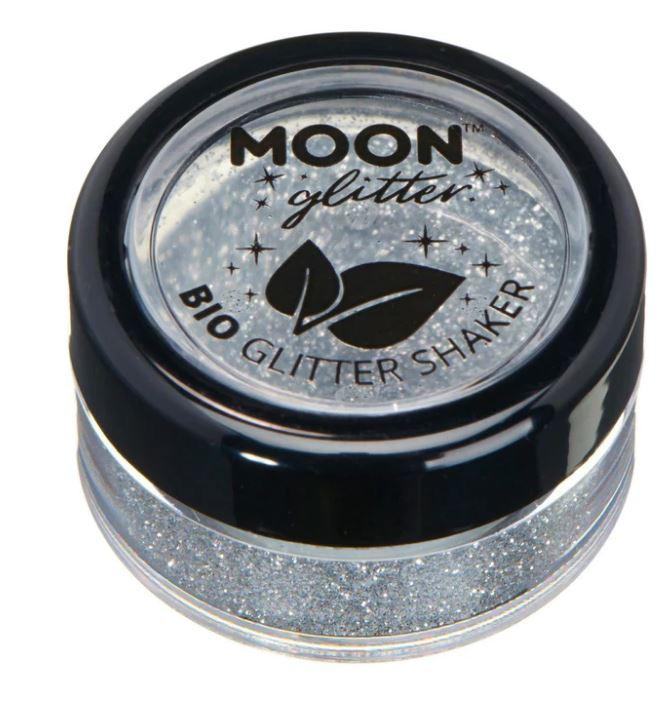 Glitter Shaker Silver Biodegradable Glitter Moon Cosmetics
