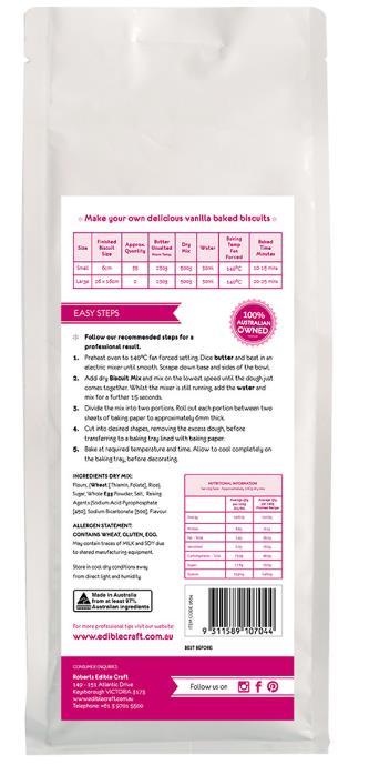 Baking Premix No Spread Vanilla Biscuit Mix 1kg