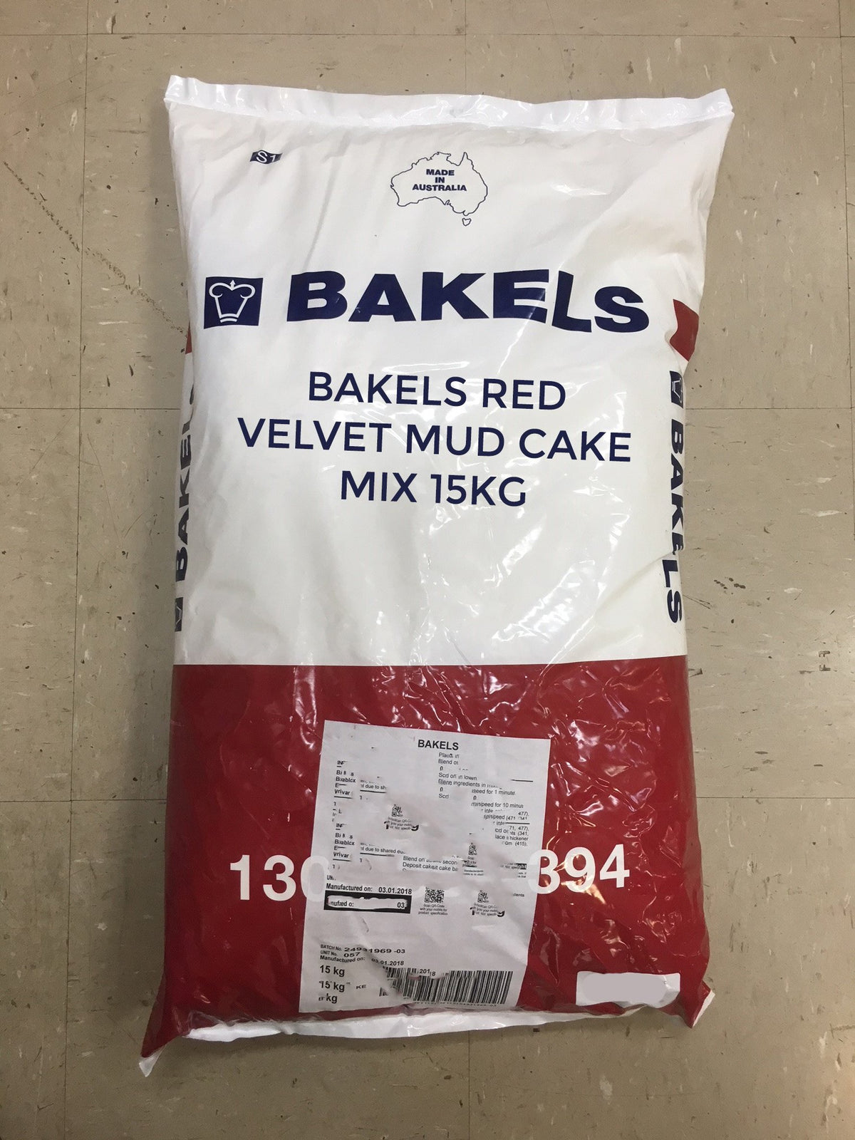 Bakels Red Velvet Mud Cake Mix 15kg -Order In Item Only