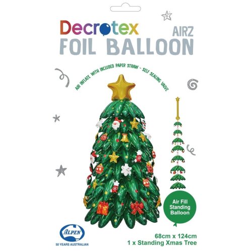 Balloon Foil Shape Standing Airz Christmas Tree 124cm