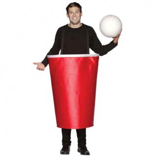 Costume Adult Red Beer Pong Drinking Cup Game Comical/Funny One Size