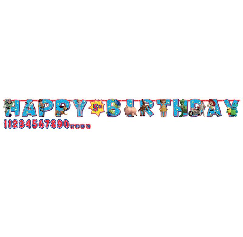 Toy Story 4 Jumbo Letter Banner Add-An-Age On