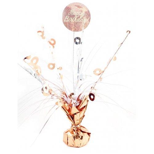 Centrepiece Happy Birthday Rose Gold 165g Table Decoration