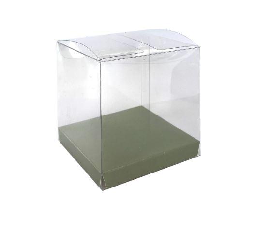 Favour Loot Gift Box Clear - Eucalyptus Green Pk 10