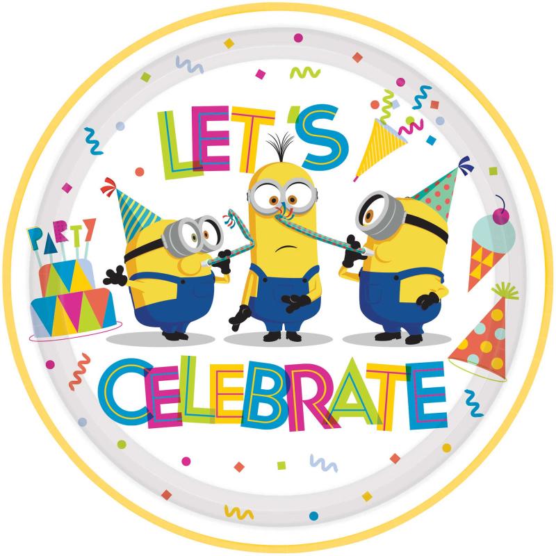 Despicable Me Minion 17cm Plate Pk/8 NPC
