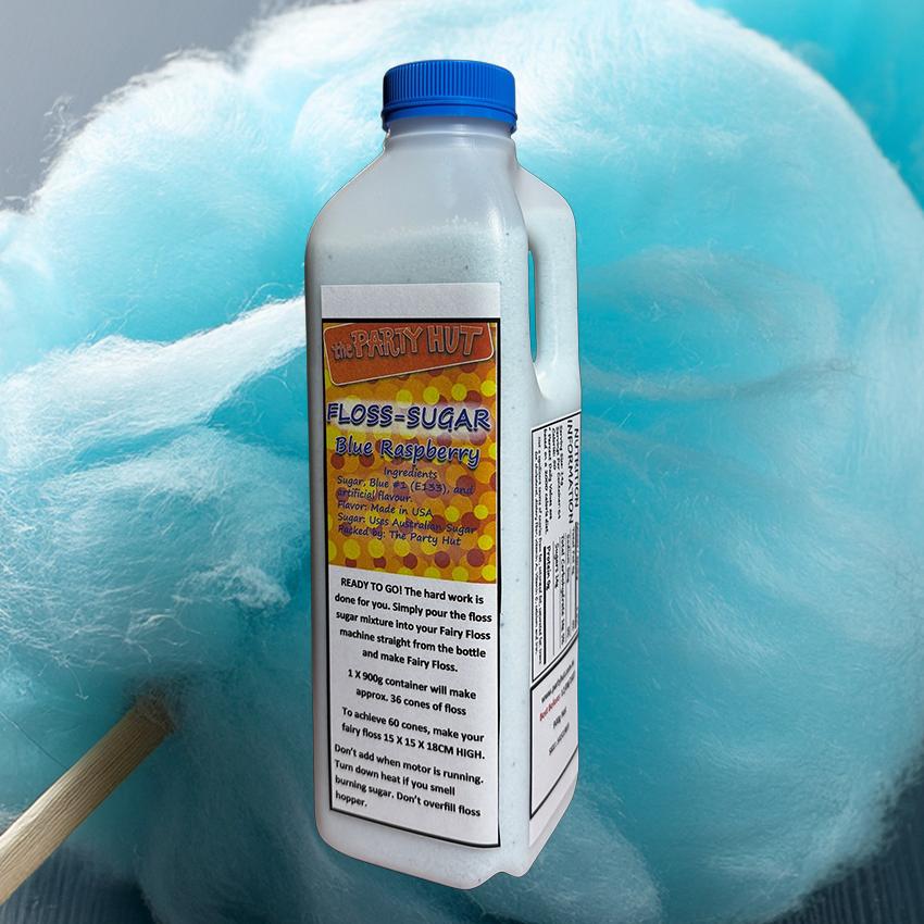 Flossine And Sugar Premixed Blue Raspberry 900g Ready To Go