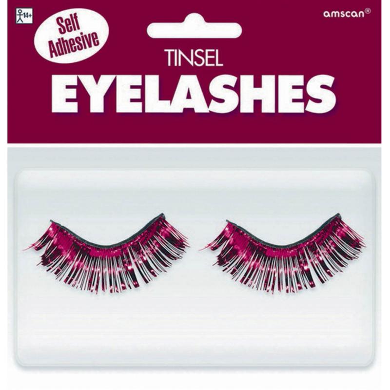 Eyelashes Tinsel Burgundy/Maroon False Self Adhesive