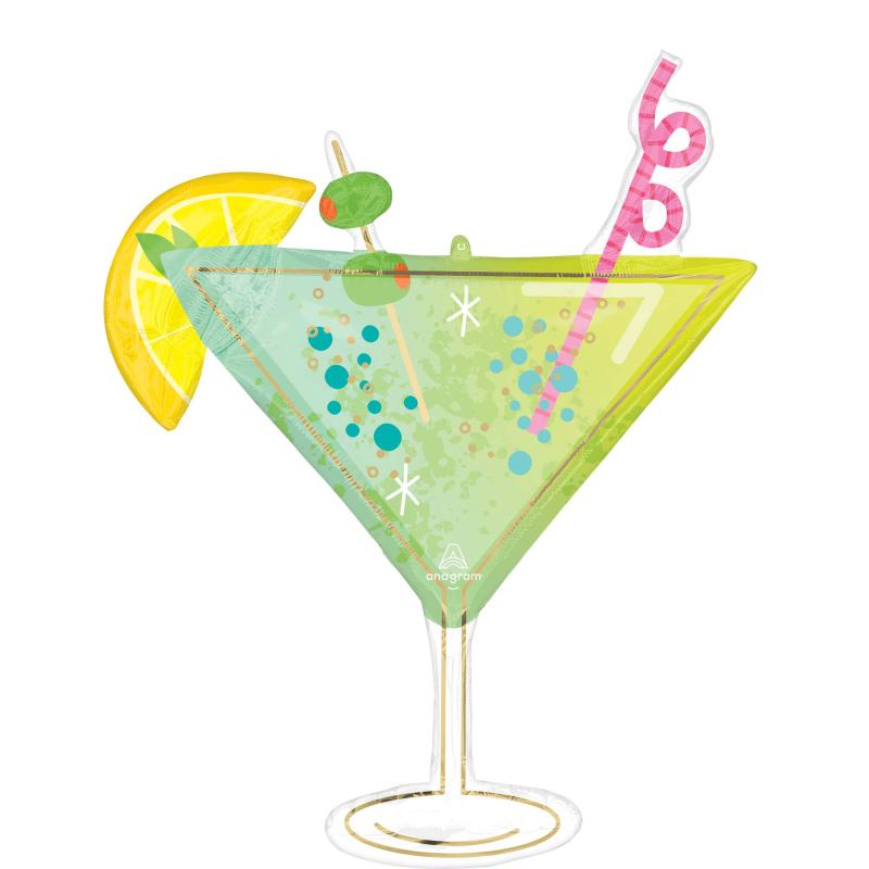 Balloon Foil Shape Drink Martini Cocktail Surprise 73cm x 91cm