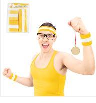 Yellow Headband & 2pk Wristband Sweatbands - Discontinued Line