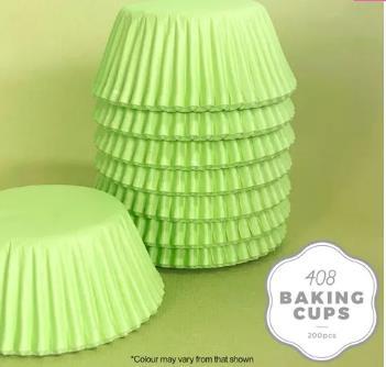 Baking Cup Pastel Lime Green 408 Pk/200