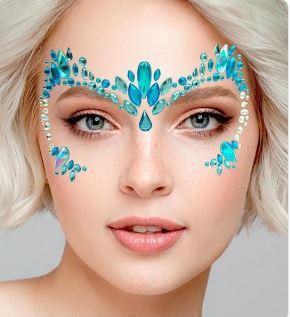 Face Jewels Blue & Diamonds Ice Queen