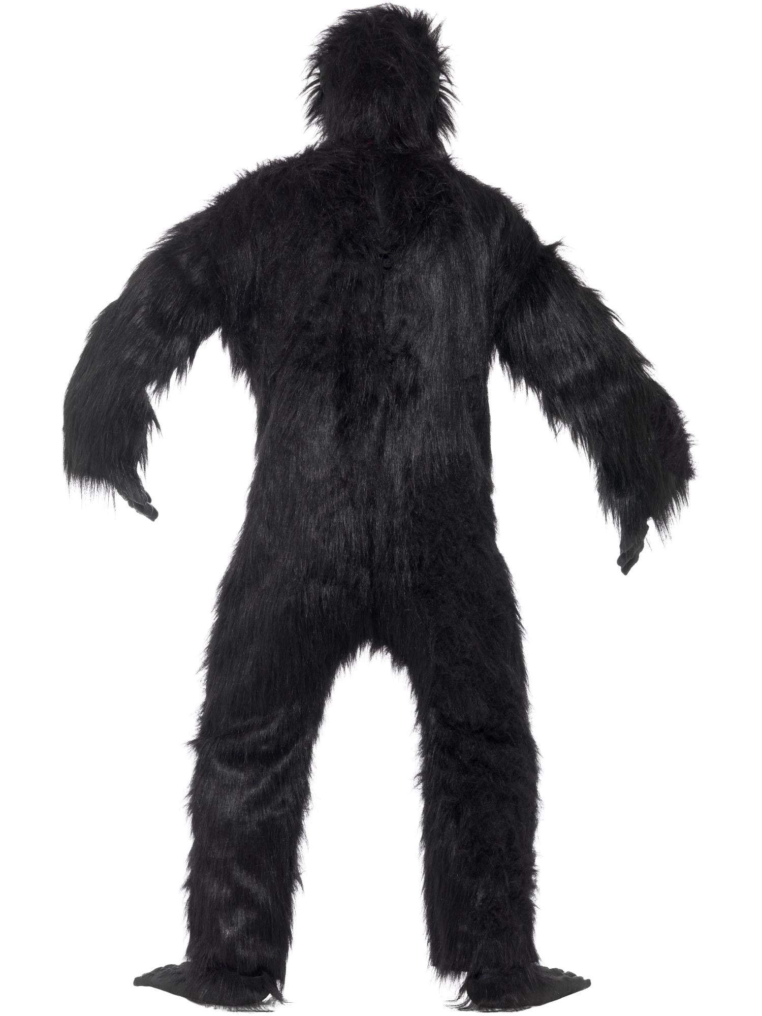Costume Gorilla Black One Size W/ Mask, Hands And Feet Deluxe