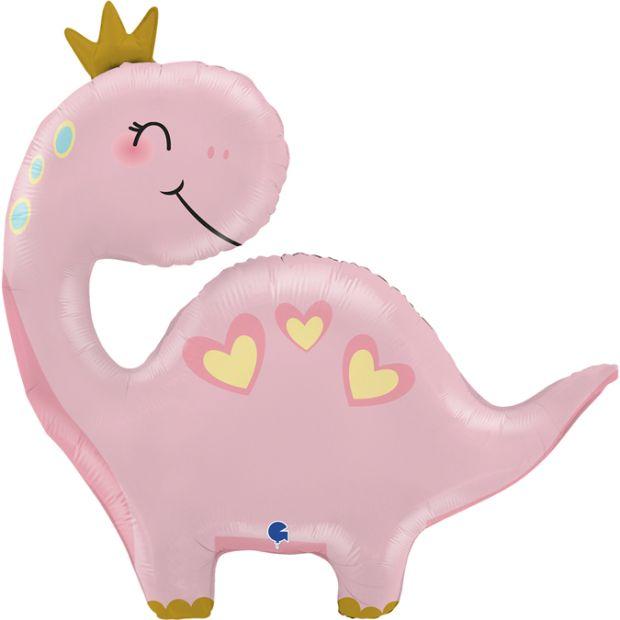 Balloon Foil Supershape Pink Dinosaur 69cm