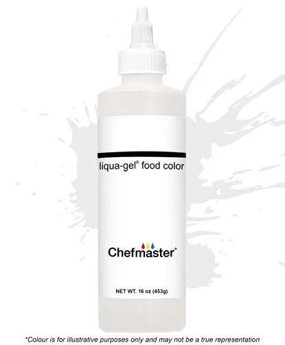 Chefmaster Liqua-Gel Bright White Food Colouring 16oz/453g Cake Decorating