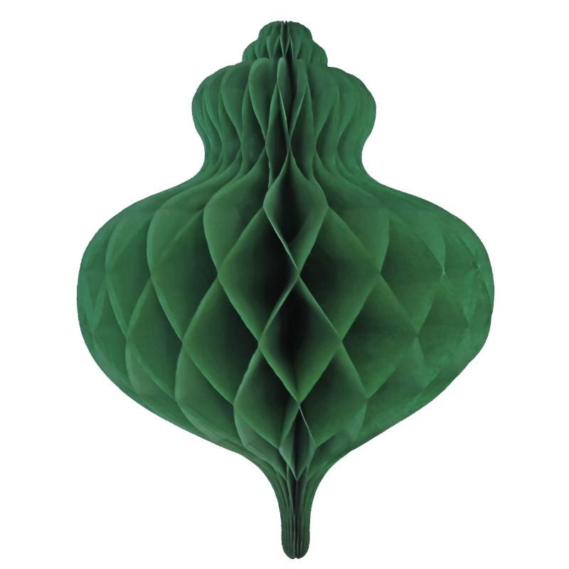 Hanging Decoration Green Bauble Christmas Honeycomb 40cm