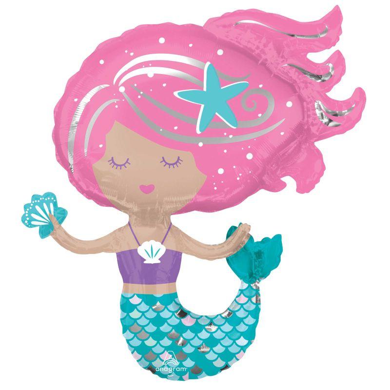 Balloon Foil Supershape Mermaid Shimering