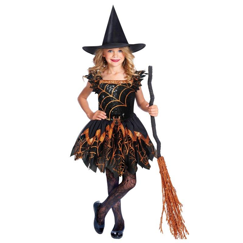 Costume Child Spooky Spider Witch Girl