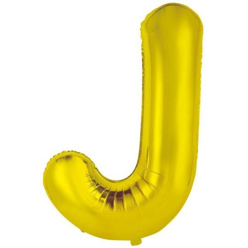 Balloon Foil Letter/Alphabet J Gold 86cm