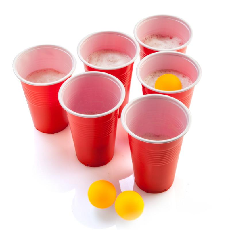 Drinking Game Beer Pong With 24 Cups and 24 Balls