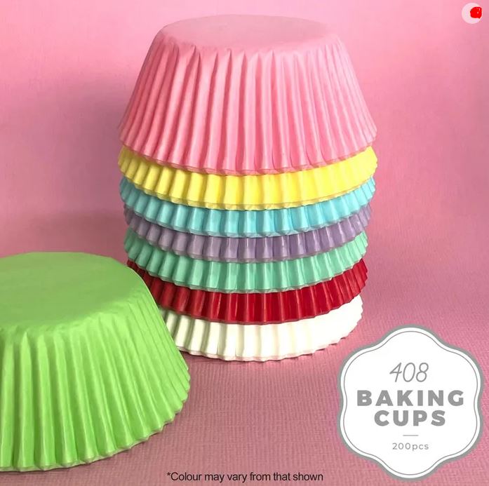 Baking Cupcake Paper Cases Mixed Colours 408 Pk/200