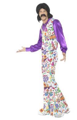 Costume Adult Groovy Hippie Peace & Love 1960s X Large