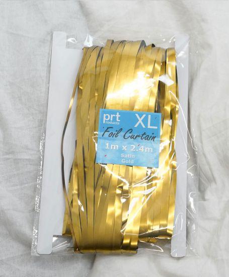 Curtain Satin Chrome Gold Mylar Extra Large 1m X 2.4m