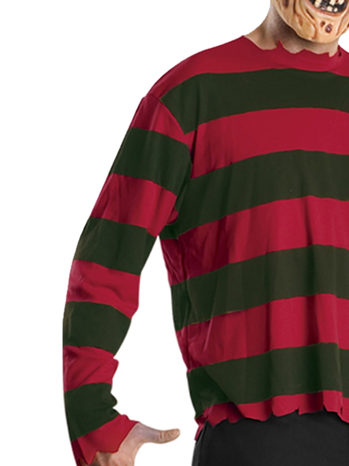 Costume Adult Freddy Krueger Mask & Sweater Top Large