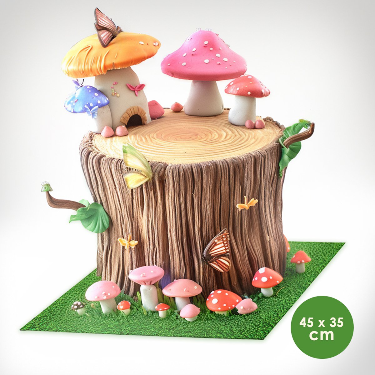 Cake/Food Presentation Board Rectangle Grass Print 18 Inch X 14 Inch