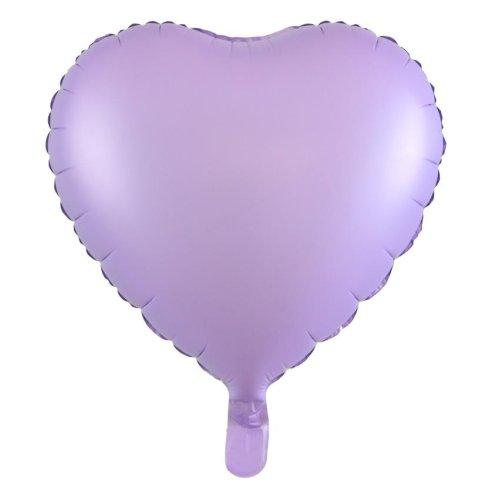 Balloon Foil 45cm Heart Matt Lavender