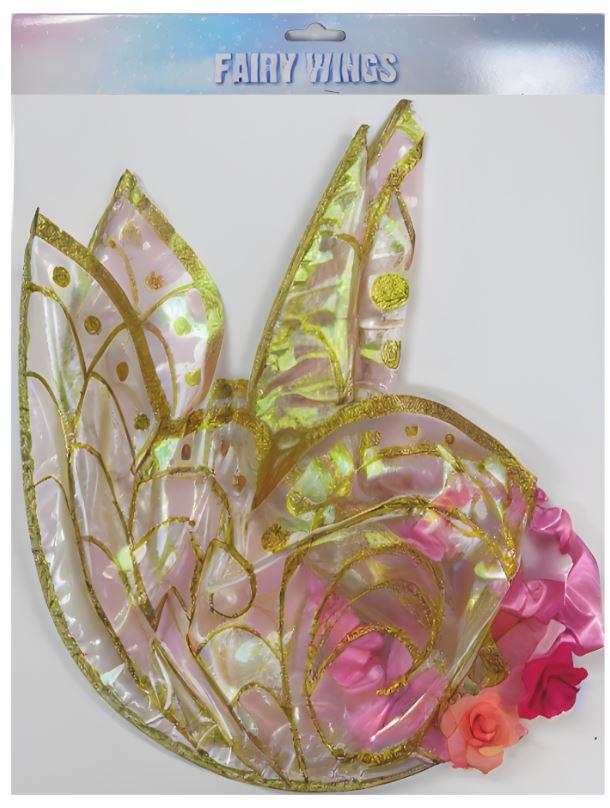 Wings Enchanted Fairy Pink Deluxe Large 80cm Pink/Gold