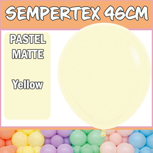 Balloons 46cm Pastel Matte Yellow Pk 25