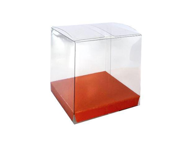 Favour Loot Gift Box Clear - Cherry Red Pk 10