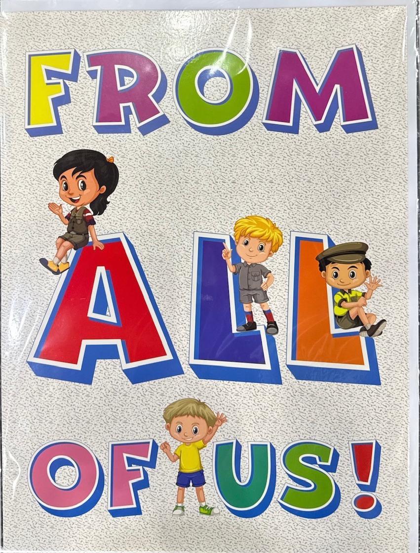 Mega Jumbo Greeting Card From All of Us