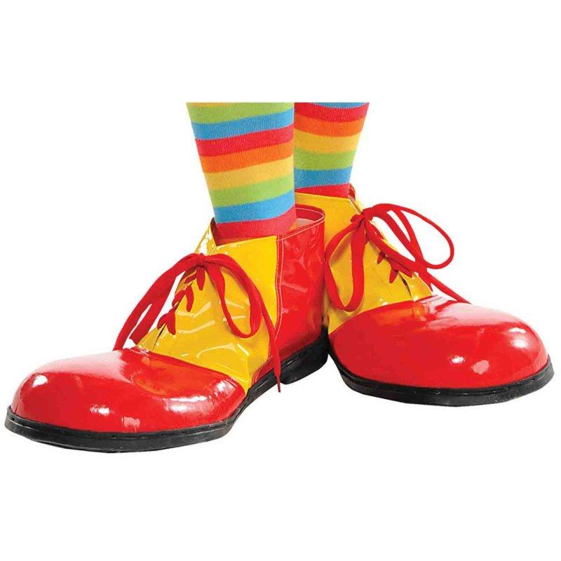 Shoes Clown Oversized Red/Yellow (Assorted Lace Colours Red or Blue)