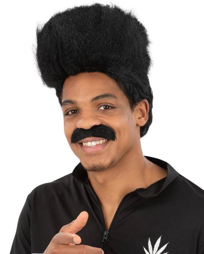 Wig Black High Top 1980s/1990s