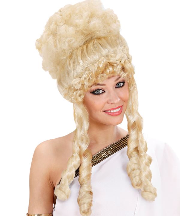 Wig Greek/Roman Olympian Blonde Long Curly Up Style