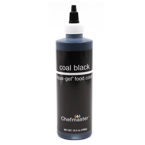 Chefmaster Liqua-Gel Coal Black Food Colouring 10.5oz/298ml Cake Decorating