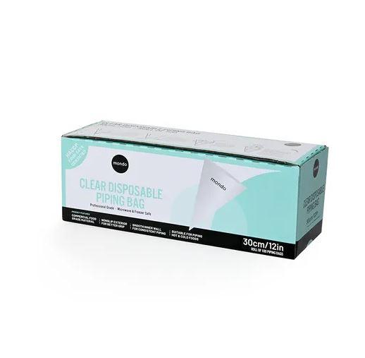 Clear Piping Bags 100 Bag Roll 30cm Mondo