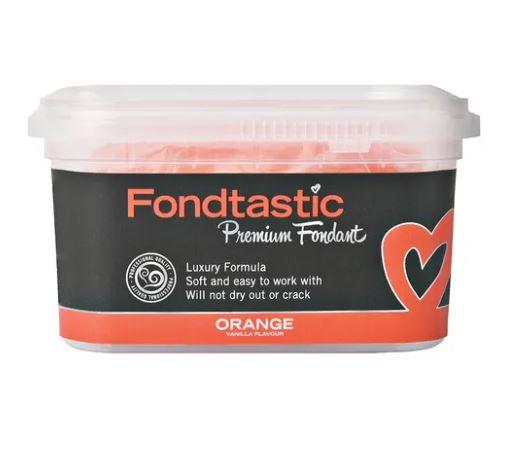 Fondtastic Premium Fondant Orange 250g Cake Decorating