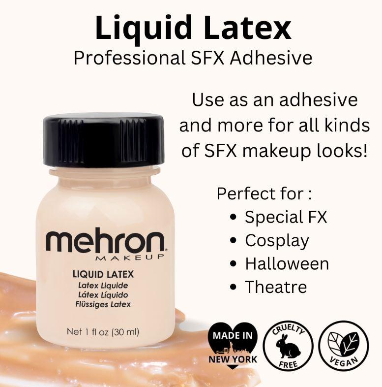 Liquid Latex Light Flesh Colour 30ml Deluxe Mehron Special Effects Adhesive