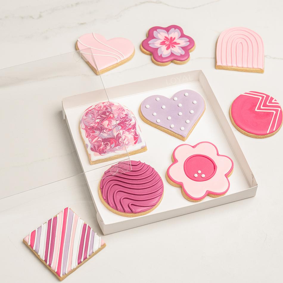 Biscuit Cookie/Bonbonnieres/Chocolate/Biscuit Box & Lid 20x20x2.5cm Each