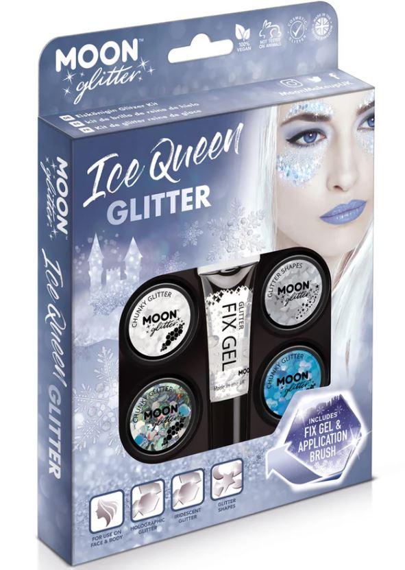 Make Up Four Glitters & Fixing Gel Ice Queen Costume Kit Moon Deluxe