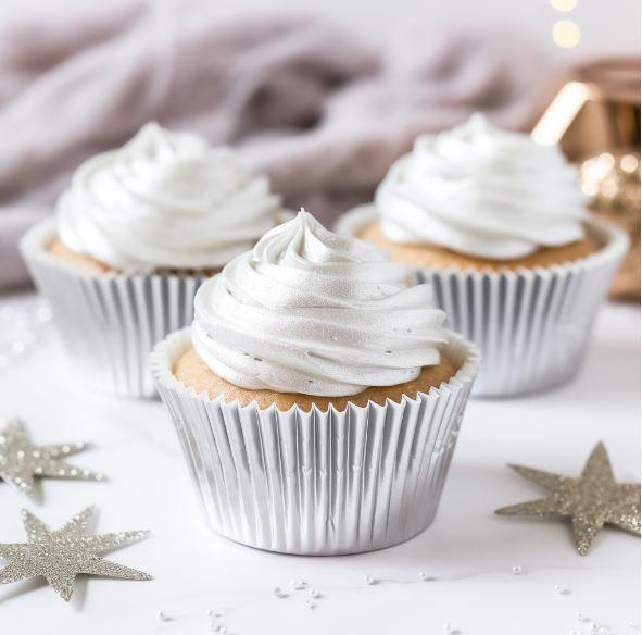 Cupcake Baking Cups Silver Foil Pk 50- 3 Sizes
